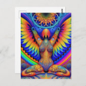 神サイケデリックカラフル ポストカード (正面/裏面)