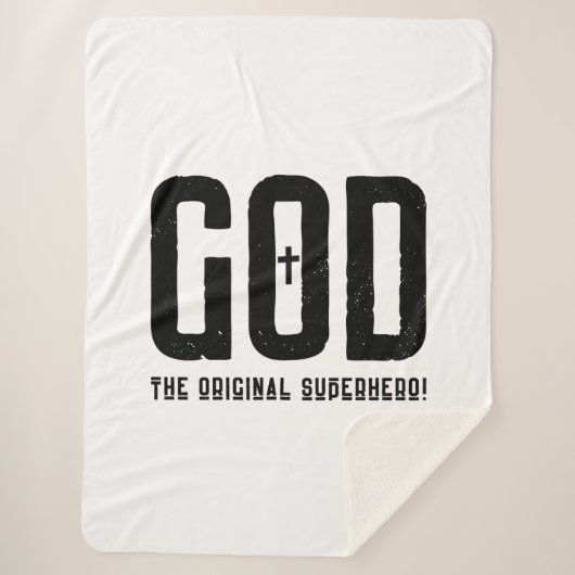 神ザオリジナルスーパーヒーロービブリッククロス シェルパブランケット (正面)