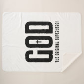 神ザオリジナルスーパーヒーロービブリッククロス シェルパブランケット (正面(横))