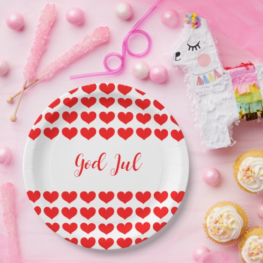 神ジュルクリスマスパーティー北欧レッドホワイトパターン ペーパープレート (パーティー)