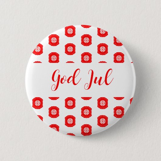 神ジュルメリークリスマスススススススカンジナビア様式の贈り物 缶バッジ (正面)