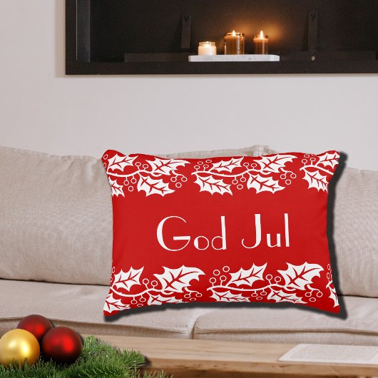 神ジュル白い穴が赤い – アクセントクッション