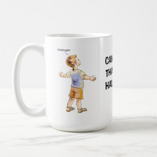 神ハ感謝していルエルジャマグ コーヒーマグカップ (左)