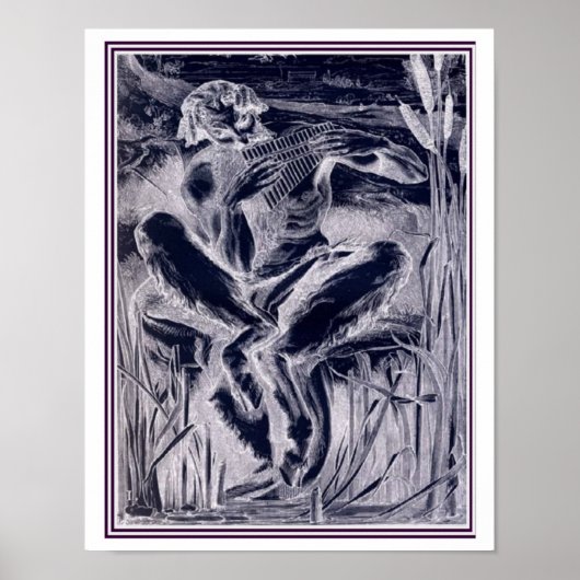 神パン素晴らし1860フレデリックレイトン11 x 14 ポスター (正面)