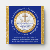 神パーソナライズされたに対する宗教的な賜物 フォトプラーク (正面)