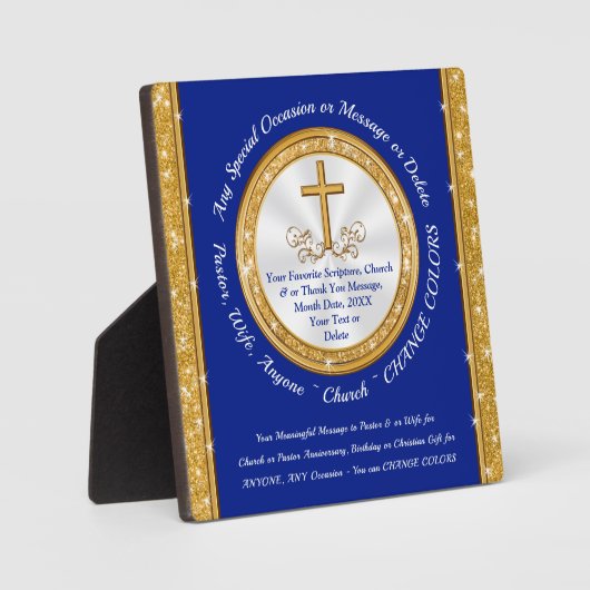 神パーソナライズされたに対する宗教的な賜物 フォトプラーク (正面)