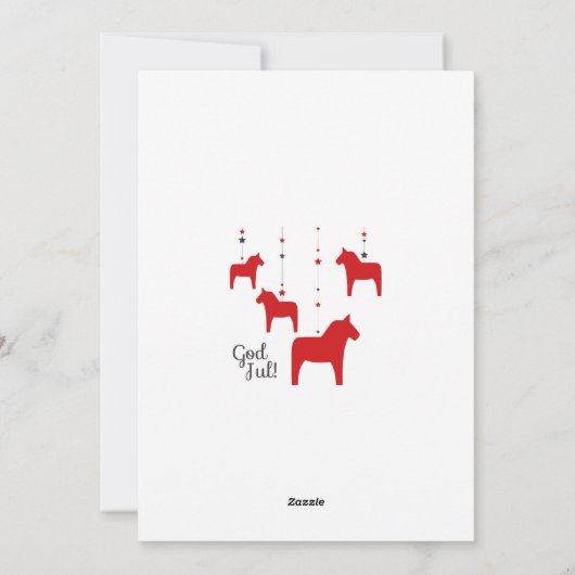 神パーソナライズされたのジュル！クリスマスダラホース シーズンカード (裏面)