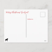 神パーソナライズされたのジュル！クリスマスダラホース シーズンポストカード (裏面)