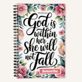 神パーソナライズされたは彼女のキリスト教聖書内にある ノートブック (正面)