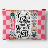 神パーソナライズされたは彼女のクリスチャンの女の中にある アクセサリーポーチ (正面)