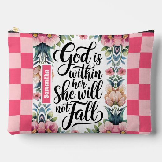 神パーソナライズされたは彼女のクリスチャンの女の中にある アクセサリーポーチ (正面)