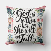 神パーソナライズされたは彼女のクリスチャンの女の中にある クッション (正面)