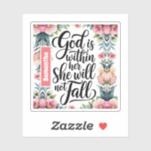 神パーソナライズされたは彼女のクリスチャンの女の中にある シール (シート)