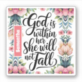 神パーソナライズされたは彼女のクリスチャンの女の中にある シール (正面)