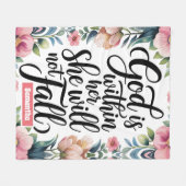 神パーソナライズされたは彼女のクリスチャンの女の中にある フリースブランケット (正面(横))