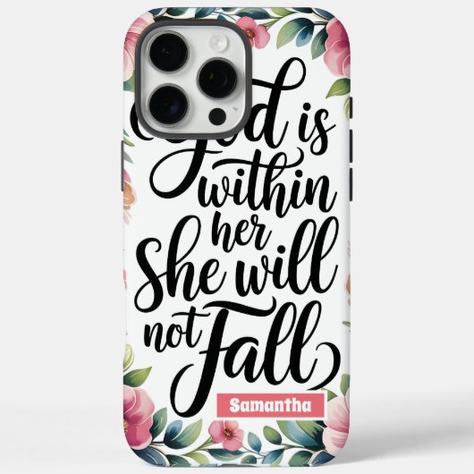 神パーソナライズされたは彼女のクリスチャンの女の中にある Case-Mate iPhoneケース (裏面)