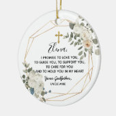 神パーソナライズされた父がセラミック神に誓う セラミックオーナメント (左)