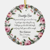 神パーソナライズされた父母がバプテスマオーナメント セラミックオーナメント (正面)