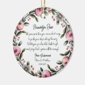 神パーソナライズされた父母がバプテスマオーナメント セラミックオーナメント (左)