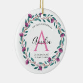 神パーソナライズされた父母に洗礼の神の子 セラミックオーナメント (右)