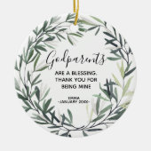 神パーソナライズされた父母の飾り セラミックオーナメント (正面)