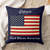 神パーソナライズされた祝福アメリカ国旗装飾用クッション クッション (ブランケット)