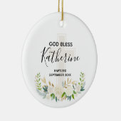 神パーソナライズされた祝福ガール《キリスト教》洗礼式や命名式オーナメント セラミックオーナメント (右)
