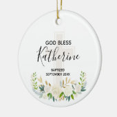 神パーソナライズされた祝福ガール《キリスト教》洗礼式や命名式オーナメント セラミックオーナメント (左)
