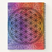 神パーソナライズされた聖な幾何学の花 ノートブック (裏面)