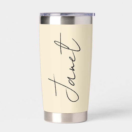 神ヒマワリと蝶と共パーソナライズされたに 保温保冷タンブラー (左面)