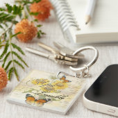 神ヒマワリと蝶 キーホルダー (正面右)