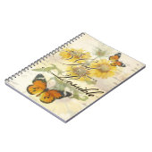 神ヒマワリと蝶 ノートブック (左側)