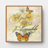 神ヒマワリと蝶 フォトプラーク (正面)