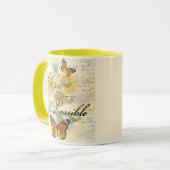 神ヒマワリと蝶 マグカップ (正面左)