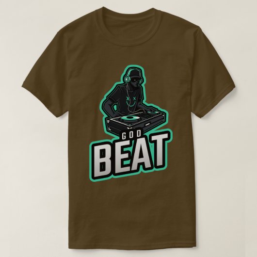 神ビート電子テクノ音楽 Tシャツ (デザイン正面)