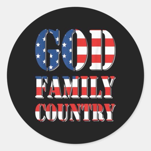 神ファミリーカントリーアメリカ米国国旗のメモリ誇りを持ったアル ラウンドシール (正面)