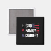 神ファミリーカントリー愛国的退役軍人兵士メモール マグネット (正面/裏面)