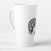 神フェミニン曼荼羅アートフローラクリスタル女神 カフェラテマグ (左アングル)