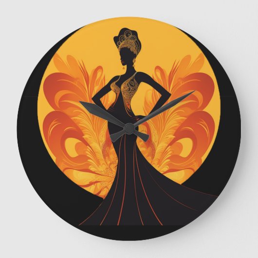 神フェミニン#4時計 ラージ壁時計 (正面)