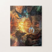 神ヘイムダルとロキがラグナロクで戦う ジグソーパズル (縦)