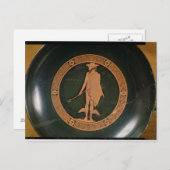 神ヘルメスを描いたギリシャの赤絵杯 ポストカード (正面/裏面)