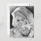 神ポストカードの子羊を見る ポストカード (正面/裏面)