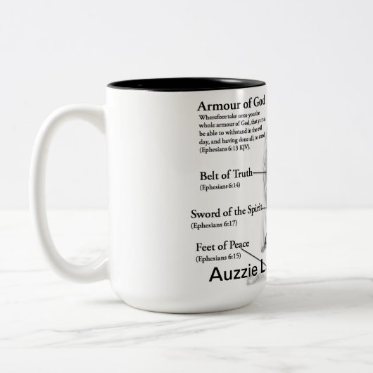 神マグカップの全武具 ツートーンマグカップ (左)