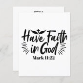 神マルコへの信仰11:22感動的引用文 (正面/裏面)