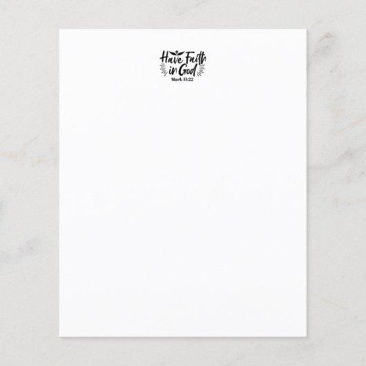 神マルコへの信仰11:22感動的引用文 (裏面)