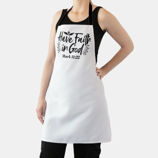 神マルコへの信仰11:22感動的引用文 エプロン (インサイチュ)