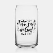 神マルコへの信仰11:22感動的引用文 ガラス缶 (正面)