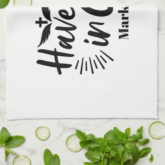 神マルコへの信仰11:22感動的引用文 キッチンタオル (折り畳み)