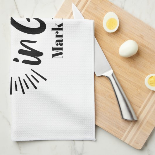 神マルコへの信仰11:22感動的引用文 キッチンタオル (四つ折り)