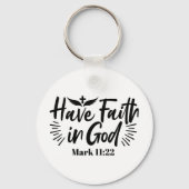 神マルコへの信仰11:22感動的引用文 キーホルダー (正面)